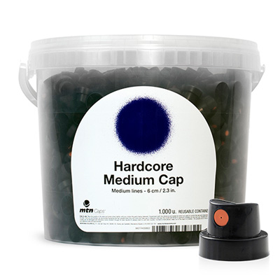 MEDIUM Cap HARDCORE schwarz-orange - 1000er Bucket