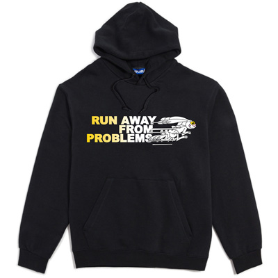 USUAL Hoody RUN AWAY black/yellow