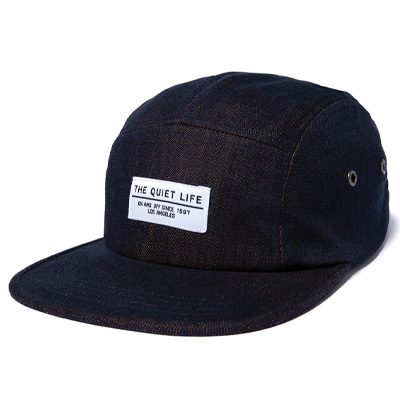 THE QUIET LIFE 5Panel Cap CAMPER OVERDYED - Denim