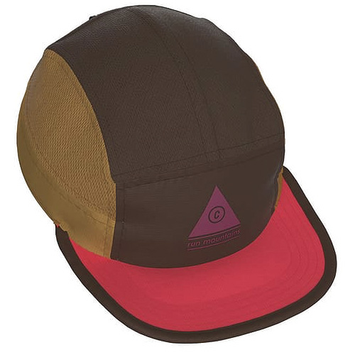 CIELE 5Panel Cap GOCAP RUN MOUNTAINS - black/red/tabacco