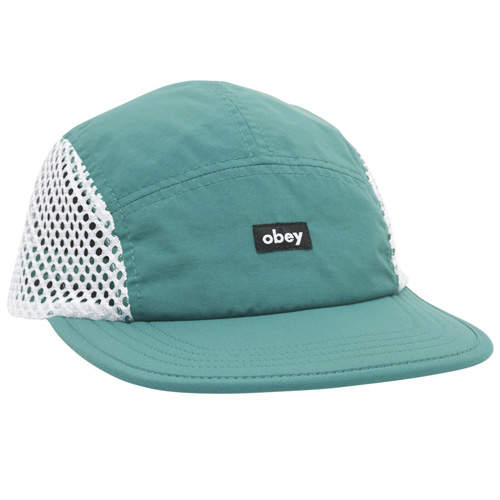OBEY 5Panel Cap TECH MESH CAMP - dark teal/multi