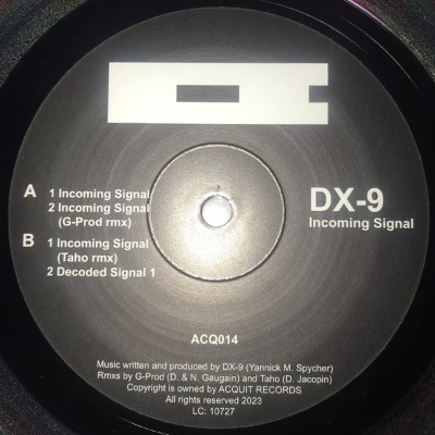 DX-9 - Incoming Signal - Vinyl 10\"