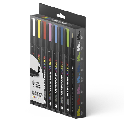 MTN Acrylic Marcador Paint Marker 2mm 8er Set Basic