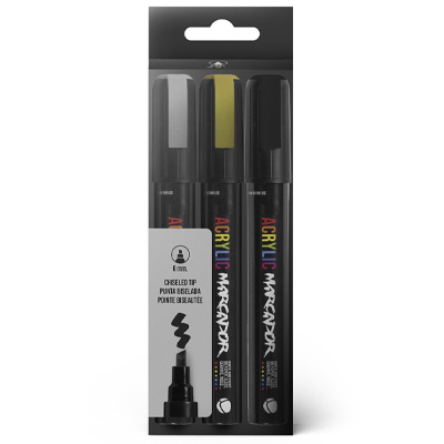 MTN Acrylic Marcador Paint Marker 6mm 3er Set Metal