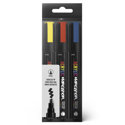 MTN Acrylic Marcador Paint Marker 6mm 3er Set Basic