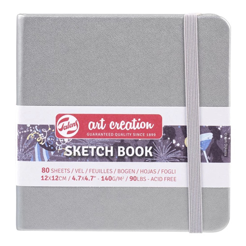 TALENS Art Creation Sketchbook 12x12cm - shiny silver