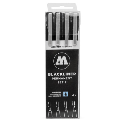 MOLOTOW Fineliner BLACKLINER 4er Set 2