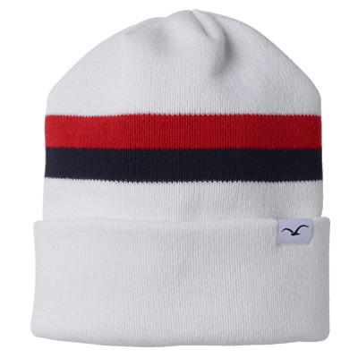 CLEPTOMANICX Beanie 91 white/navy/red