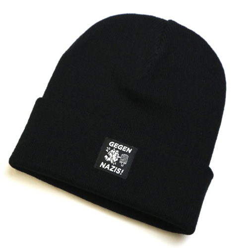 UNDERPRESSURE Beanie GEGEN NAZIS! - black