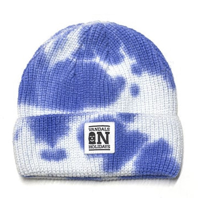 VANDALS ON HOLIDAYS Beanie TIE-DYE - white/blue