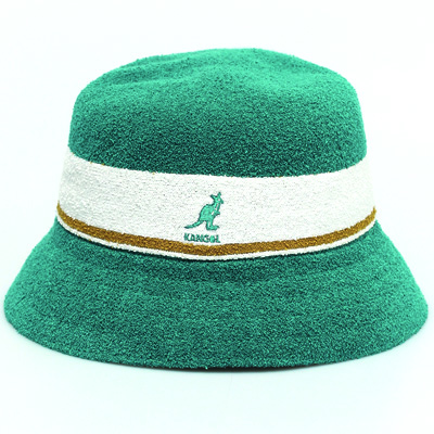 KANGOL Bucket Hat BERMUDA STRIPE FANFARE green/white