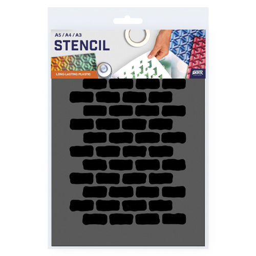 Schablone für Backsteinmauer - A4