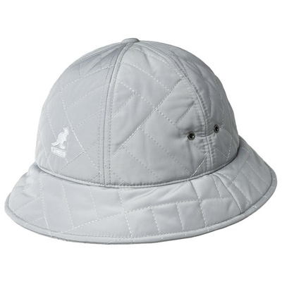 KANGOL Bucket Hat QUILTED CASUAL light grey