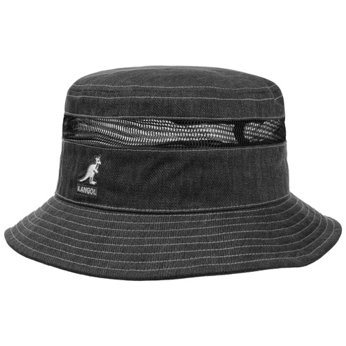 KANGOL Bucket MESH DISTRESSED COTTON - black