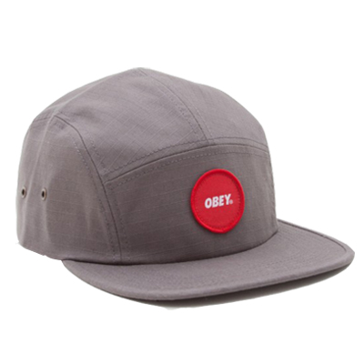 OBEY 5Panel Cap CIRCLE PATCH LOGO gunmetal