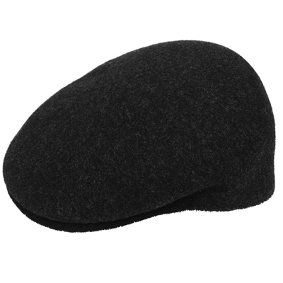 KANGOL Flat Cap WOOL 504-S black marl