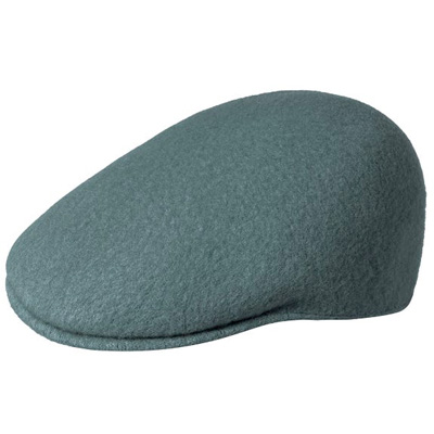 KANGOL Flat Cap WOOL 507 SEAMLESS dark lichen green