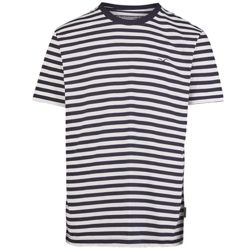 CLEPTOMANICX T-Shirt LIGULL STRIPE - sky captain