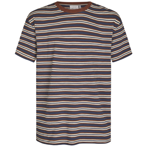 CLEPTOMANICX T-Shirt HUGGER STRIPE - smoked paprica