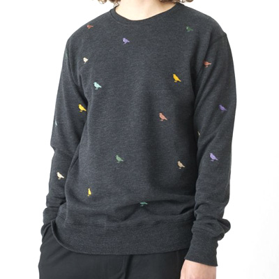 CLEPTOMANICX Sweater GULL ALLOVER black