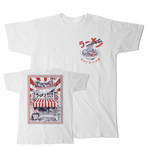 DUCK LIFE T-Shirt RAMEN - white