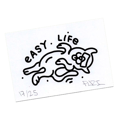 FUZI Silkscreen Postcard - EASY LIFE