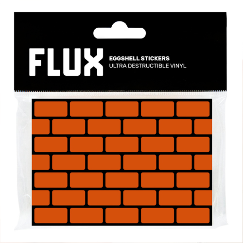 Flux Eggshell Stickers Bricks Orange (50pcs)