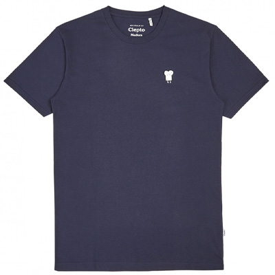 CLEPTOMANICX T-Shirt EMBRO TOAST Dark Navy