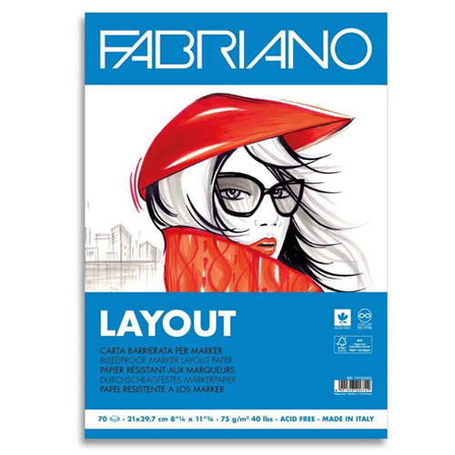 Fabrianos Layout Sketchpad - A4 - 75g - 70 Blatt