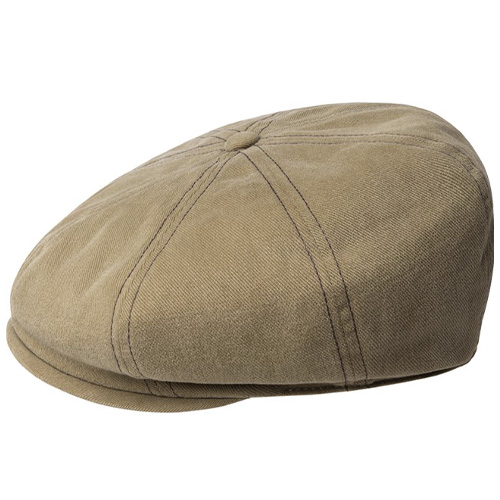 KANGOL Flat Cap HEAVY WASHED - oil green