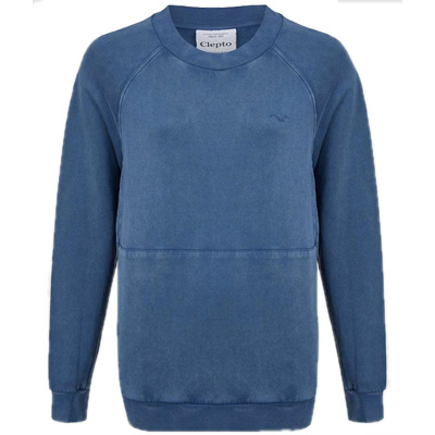 CLEPTOMANICX Girl Sweater BIG POCKET blue
