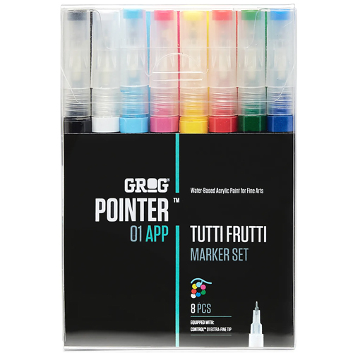 GROG Pointer 01 APP Marker 8er Set - Tutti Frutti