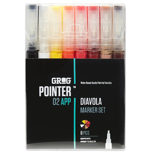 GROG Pointer 02 APP Marker 8er Set - Diavola