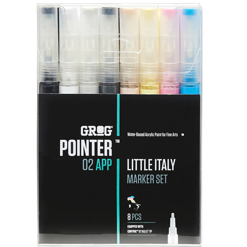 GROG Pointer 02 APP Marker 8er Set - Little Italy