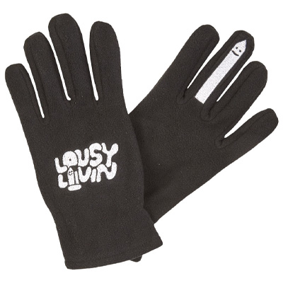 LOUSY LIVIN gloves LOGO - black