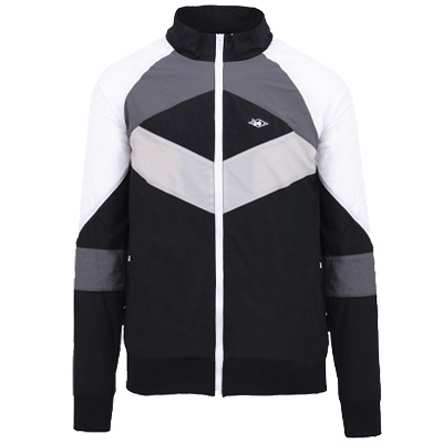 UNFAIR ATHLETICS Track Jacket HASH PANEL CRUSHED black/grey