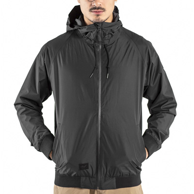 REELL Windbreaker Jacket HOODED RIB black