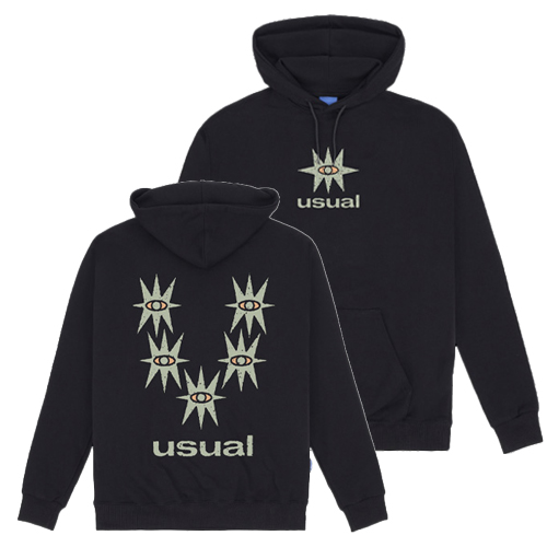 USUAL Hoody EYESOPEN - black