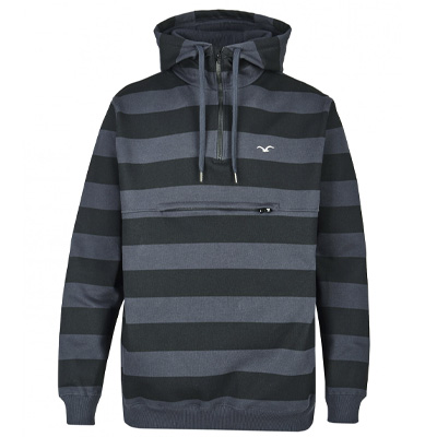 CLEPTOMANICX Hoody HOODED STRIPE - blue graphite