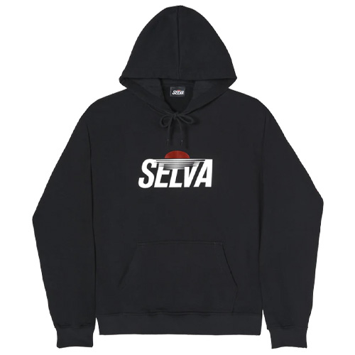 SELVA Hoody SUNSET LOGO - black/red