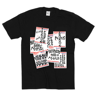 IGNORANT PEOPLE T-Shirt PRIORITY STICKERS black