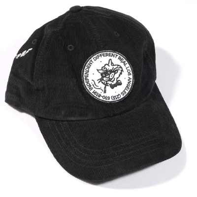 IGNORANT PEOPLE Cord 6 Panel Hat - black