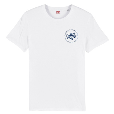 IGNORANT PEOPLE T-Shirt CAT LOGO 2 - white/blue