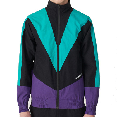 CLEPTOMANICX Trackjacket TRACK TWO petunia/turquoise/black