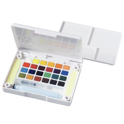 KOI Water Colors Pocket Field Sketch Box 24 Colors