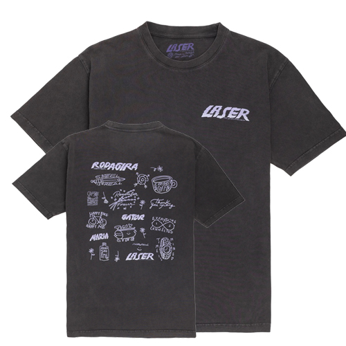 LASER T-Shirt LASER x RODAGIRA - faded black