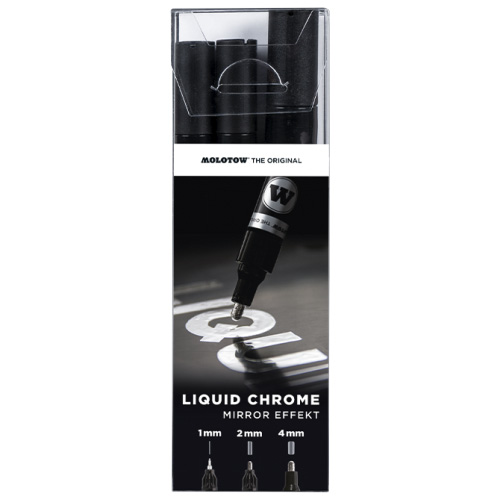 MOLOTOW Liquid Chrome Mirror Effect Marker - 3er Set