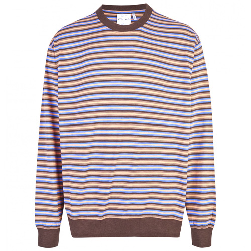 CLEPTOMANICX Longsleeve HUGGER STRIPE - mole