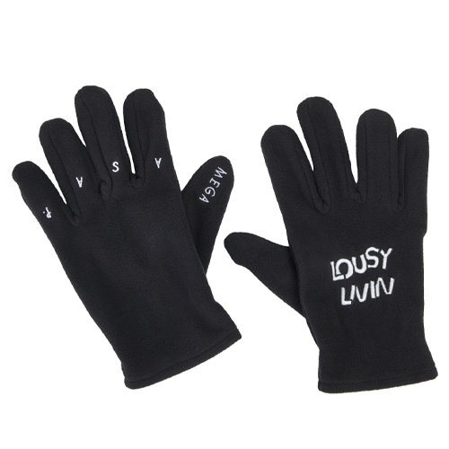 LOUSY LIVIN Microfleece Handschuhe MEGA - black