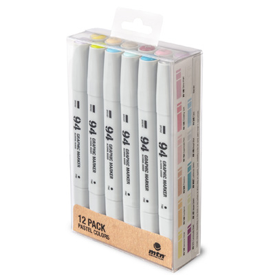 MTN 94 Graphic Twin Marker 12er Set Pastel